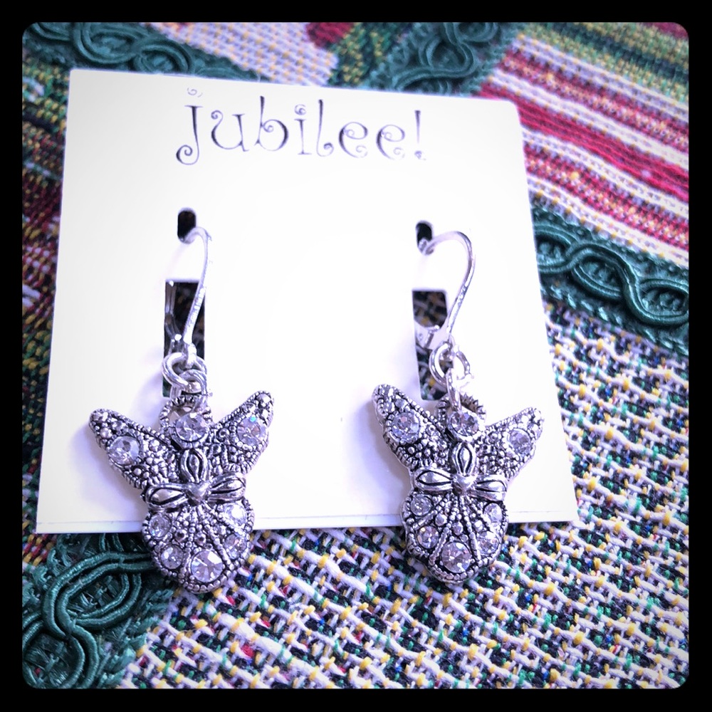 Angel Earrings with Rhinestones